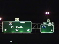 IH 20 west at IH 635 north