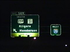 IH 20/US 259 west split