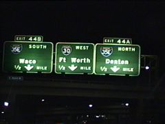 IH 30 west 1/2 mile from IH 35E