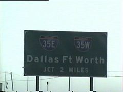 IH 35 two miles from IH 35E/W