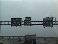 IH 35 south at the IH 35E/W split