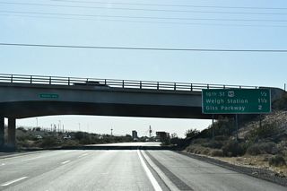 Passing under the Pacific Avenue over crossing, I-8 curves northwest a half mile to the diamond interchange (Exit 2) with U.S. 95 (16th Street).
