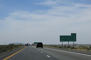 Avenue 3E extends south beyond 32nd Street near the Yuma County Fairgrounds to Marine Corps Air Station (MCAS) Yuma.