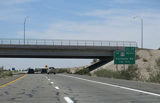 Residential subdivisions lines the north side of Interstate 8 west beyond Foothills Boulevard. Yuma is growing to where development covers everything between the Gila Mountains and the Colorado River.