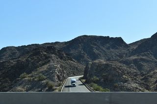 Passing over the eastbound roadway along Interstate 8 west. Another instance in the Interstate system where two roadways switch sides like this so as to not exceed a 6% grade maximum is along I-5 north of Los Angeles en route to the Central Valley.