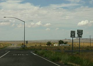 U.S. 64 ends its trek here in the Navajo Nation. Travelers can turn either direction on U.S. Highway 160 to continue their travels.