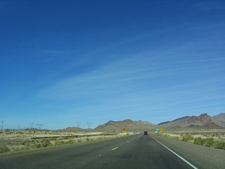A weigh station lines the northbound roadway at milepost 18. This is also the location where the four lane section of U.S. 93 north previously ended.