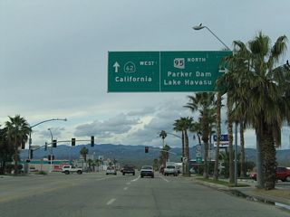 California Avenue extends another 0.92 miles from SR 95 at Riverside Avenue in Parker to the state line across the Colorado River Bridge. Inventoried as State Alternate Route 95, the route links SR 95 with the westbound beginning of California State Route 62.