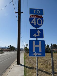 Needles Highway intersects Broadway Street (Historic U.S. 66) three blocks west of K Street. Broadway Street doubles as Business Loop I-40 south to I-40/U.S. 95 at Exit 144. The business route also follows Needles Highway north to the freeway at Exit 141. 