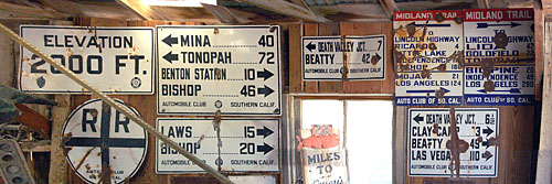 US highway 6, US highway 395, Midland Trail, Death Valley, Beatty, Nevada, Las Vegas, Goldfield, Lincoln Highway, US Forest Service, Bishop, Independence, Laws Railroad Museum, Mina, Tonopah, Benton, Death Valley Junction