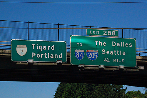 interstate 5, interstate 84, interstate 205 shields