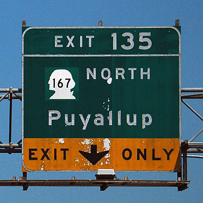 Interstate 5 at Washington 167, former Washington 410, US-410