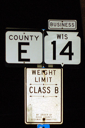 Wisconsin U. S. route 14, Wisconsin county route E