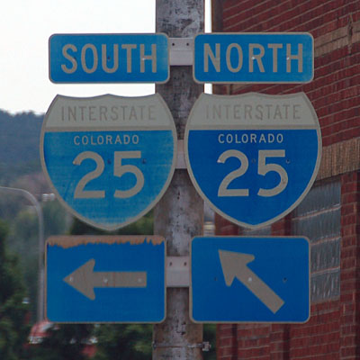 Colorado U. S. highway 85, Colorado U. S. highway 87, Colorado U. S. highway 160, Colorado interstate highway 25