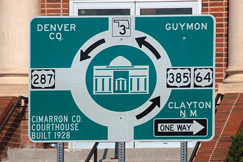 Oklahoma U. S. highway 56, Oklahoma U. S. highway 64, Oklahoma U. S. highway 287, Oklahoma U. S. highway 385, Oklahoma U. S. highway 412, Oklahoma state route 3, Oklahoma state route 325