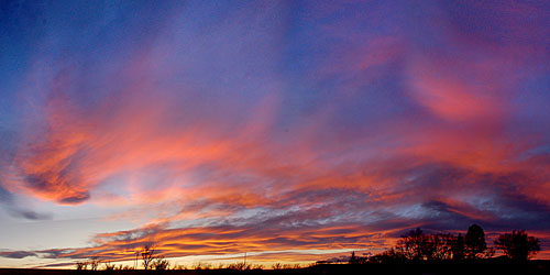 November sunset in New Mexico