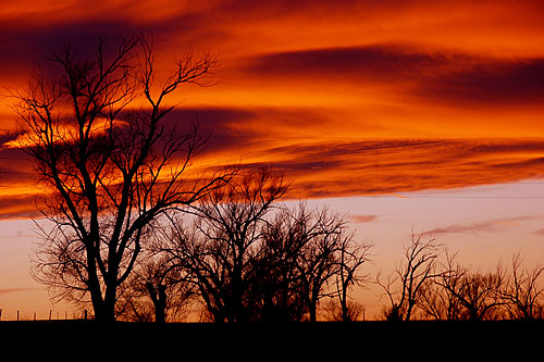 November sunset in New Mexico