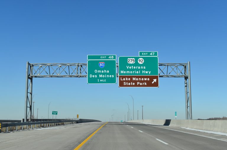 I-29/U.S. 275 north at Iowa 92 - Council Bluffs