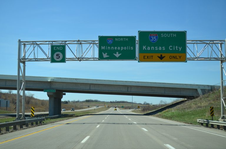 Iowa 5 north at I-35 - West Des Moines, IA