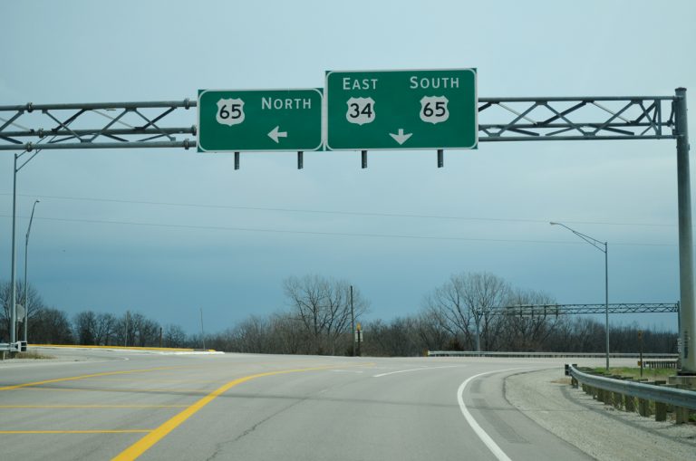 US 34 east at US 65 - Lucas, IA