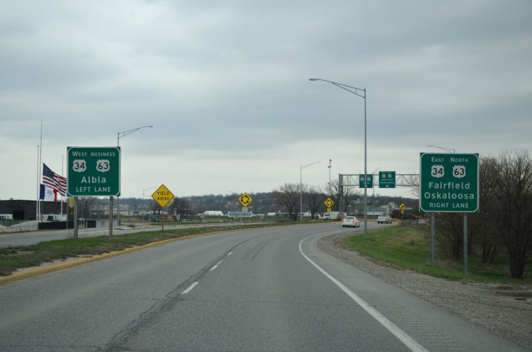 US 63 north at US 34/63 Business - Ottumwa, IA