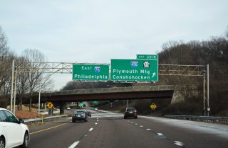 I-76 east at I-476 - West Conshohocken, PA