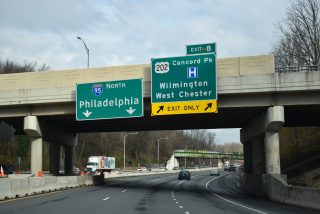 I-95/US 202 north split - Wilmington, DE
