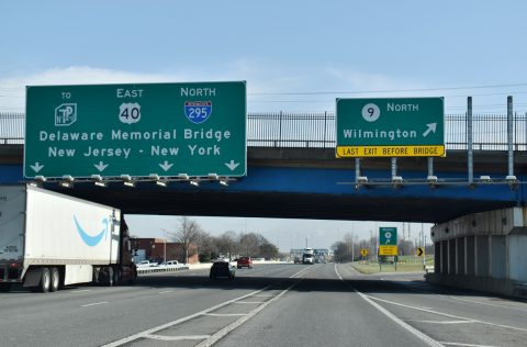 I-295/US 40 north at SR 9 - New Castle, DE
