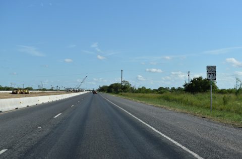 IH 69E construction along US 77 at the Willacy County, TX line