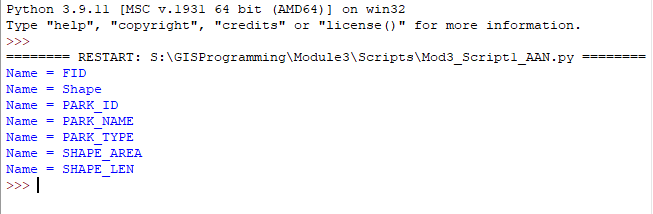 Python Script Output Successful Python Script Output