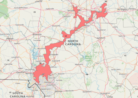 North Carolina District 2 - the worst gerrymandering 'offender'