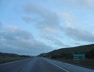 SR 1 branches west from SR 135 to Vandenberg Space Force Base and south to Lompoc.