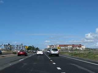 The next signalized intersection along California 1 (Pacific Coast Highway) north is with the south end of California 39 (Beach Boulevard). As of Fall 2009, there were no advance route markers for California 39 posted on California 1 north; that changed by Winter 2011.