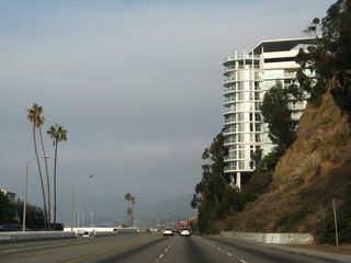 California 1 proceeds with three northbound lanes as it leaves Santa Monica and enters the city of Los Angeles at the community of Pacific Palisades.