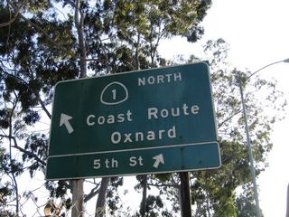 SR 1 overtakes the Santa Monica Freeway from the west end of I-10 ahead of the McClure Tunnel.