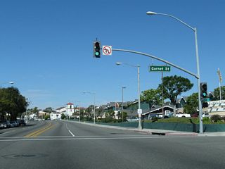 California 1 (Pacific Coast Highway) at Garnet Street in the city of Redondo Beach near the Redondo Beach Pier. The city had a population of 63,261 as of the 2000 Census and was incorporated on April 29, 1892.