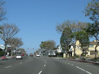 Street of the Golden Lantern constitutes the main arterial south from Laguna Hills into Dana Point. The four-lane roadway angles southeast from Downtown to Lantern Bay Village, Heritage Park, Lantern Bay County Park and Dana Point Harbor.