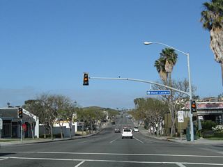 The ensuing westbound signal Coast Highway (former SR 1) is located at Street of the Violet Lantern.