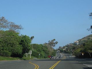 Pacific Coast Highway continues 0.4 miles northwest from Crown Valley Parkway to resume as SR 1 at East Line Road and the Laguna Beach city line.