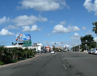 Still in Sunset Beach, northbound California 1 (Pacific Coast Highway) meets Admiralty Drive  and Nineteenth Street .