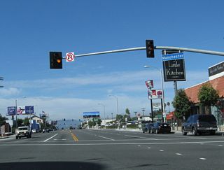 California 42 originally extended east from Lincoln Boulevard and California 1 to Norwalk via Manchester Avenue and Firestone Boulevard, with significant sections in the cities of Inglewood, South Gate and Downey. California 42 ended at Interstate 5 at the Firestone Boulevard interchange.