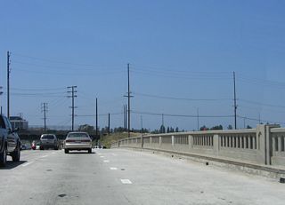 California 1 crosses over Ballona Creek, where it leaves Playa del Rey and enters Marina del Rey.