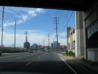 The Culver Boulevard bridge was built to allow for future expansion on the north side of the crossing.