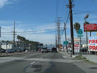 Another California 1 north reassurance shield appears between Bali Way and California 90 (Marina Expressway).
