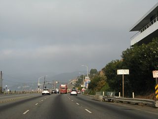 A tunnel below California 1 (Pacific Coast Highway) allows pedestrian access to the beach while avoiding having to cross the busy state highway at a signalized crosswalk.