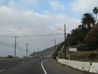 Post mile 41.81 for SR 1 in Los Angeles County stands at Pena Canyon.