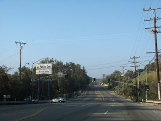 The next traffic signal is with Paradise Cove Road, which leads to Paradise Cove, which includes a restaurant and pier.