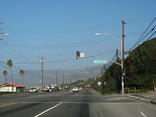 Pacific Coast Highway runs west along Zuma Beach while Monrning View Drive parallels SR 1 to the north from west of Malibu High School.