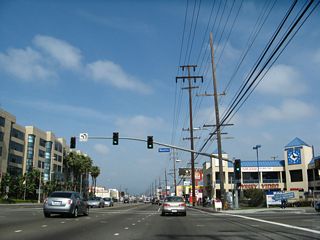 Northbound California 1 (Lincoln Boulevard) at Maxella Avenue.