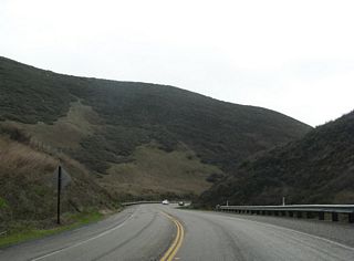 Leaving Lompoc, California 1 travels southeast to rendezvous with U.S. 101 at Las Cruces. The highway passes through beautiful valleys and passes between the Santa Rosa Hills and Santa Ynez Mountains.